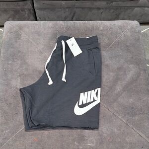 Nike Black Shorts with White Check